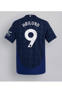 Manchester United Rasmus Hojlund #9 Jalkapallovaatteet Vieraspaita 2024-25 Lyhythihainen